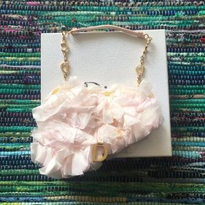 Dior Light Pink Organza Saddle Clutch